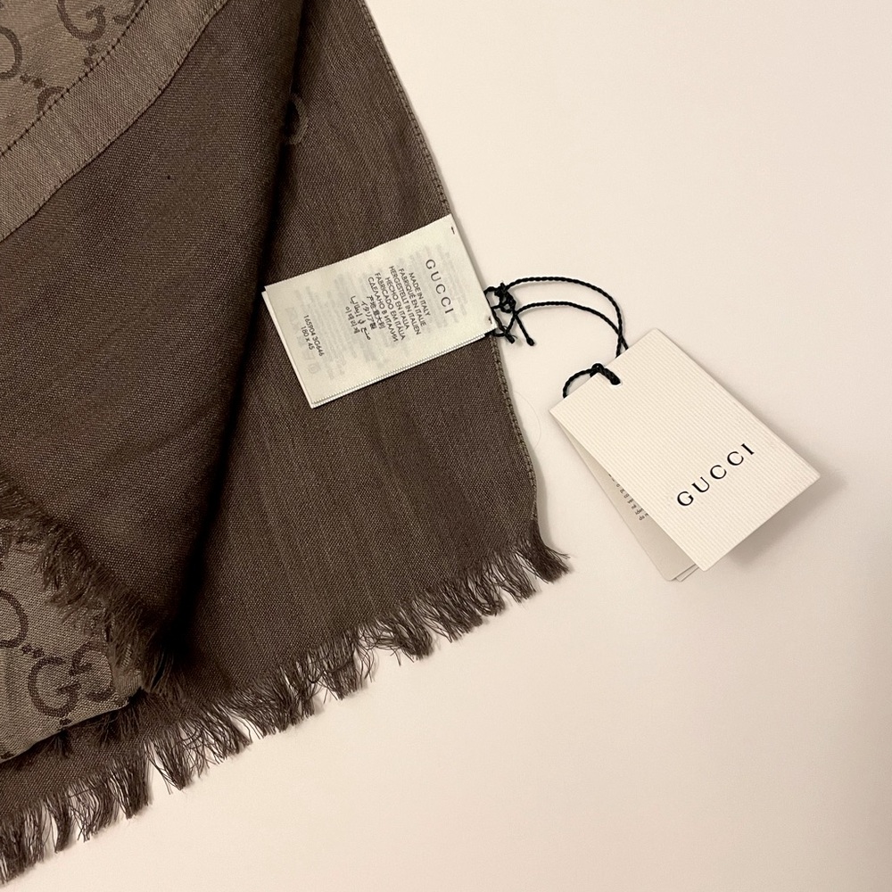 Brown Gucci scarf